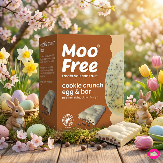 Moo Free Vegán Fehércsokis Kekszropogós Húsvéti Tojás + Csokiszelet 135 g