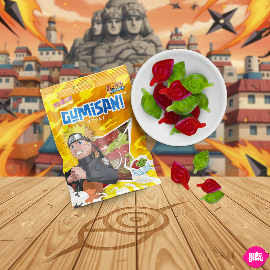 Ultrapop – Gumisan – Naruto Shippuden – Cseresznye–almás gumicukor 180g