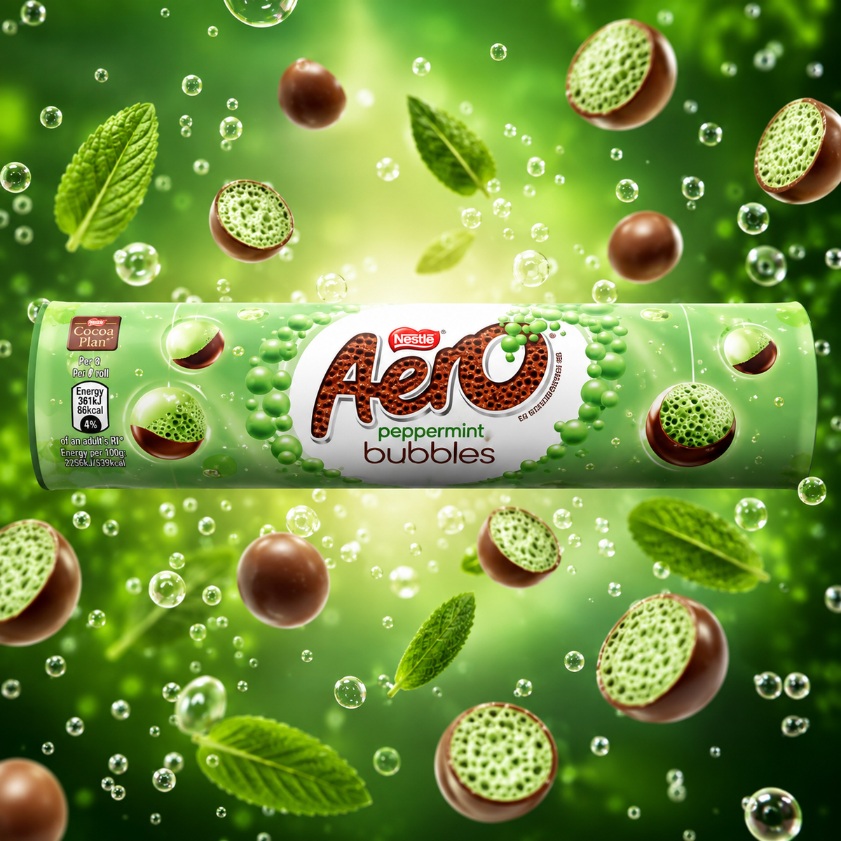 Nestlé Aero Peppermint Bubbles Mentás Buborékos Csokoládégolyó 70 g