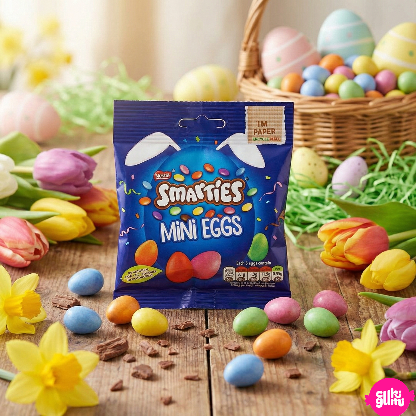 Nestlé Smarties Mini Eggs – Színes cukorbevonatú csokitojások 80 g