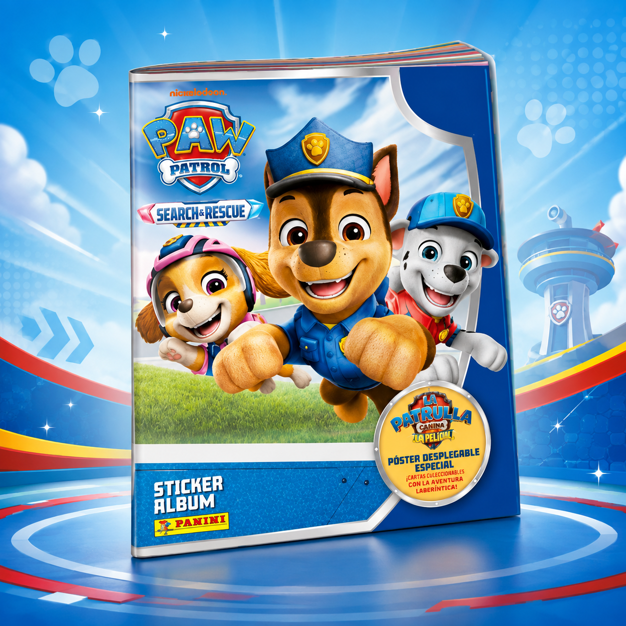 Panini Mancs Őrjárat matricaalbum + 4 csomag matrica – Paw Patrol Album + 4 Sticker Packs