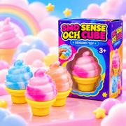 Squishy Ice Cream Cone – Nyomkodható fagyitölcsér szenzoros játék 7,5 cm – Vegyes szín