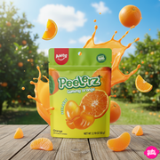 Amos Peelerz Orange – Narancs ízű hámozható gumicukor (85g)
