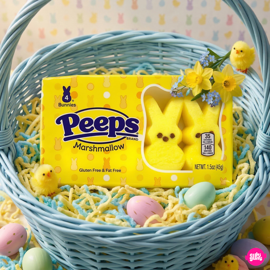 Peeps Sárga pillecukor nyuszik 4 db 42 g