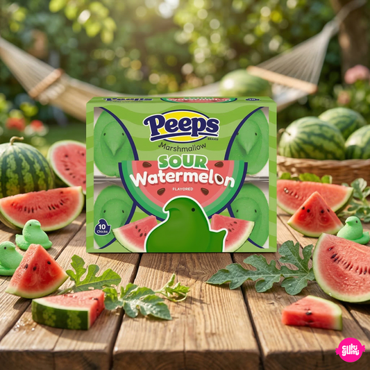 Peeps Savanyú görögdinnye ízű pillecukor csibék 10 db 85 g