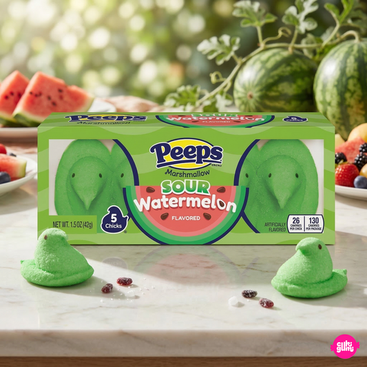 Peeps Savanyú görögdinnye ízű pillecukor csibék 5 db 42 g