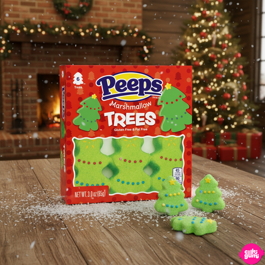 Peeps Marshmallow Christmas Trees – Karácsonyi fenyőfa pillecukor 6 darabos csomag 85g