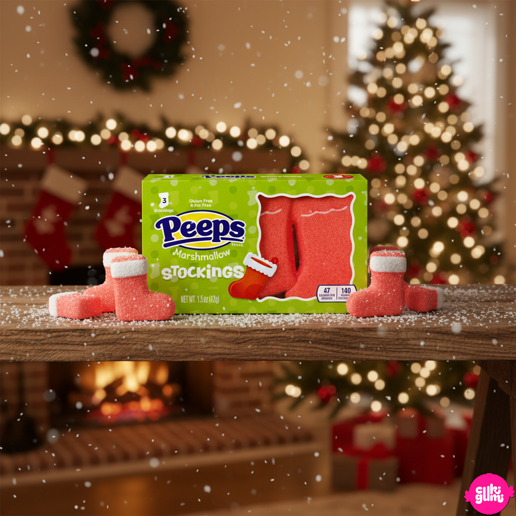 Peeps Marshmallow Stockings – Karácsonyi mikulás-zokni pillecukor 43g
