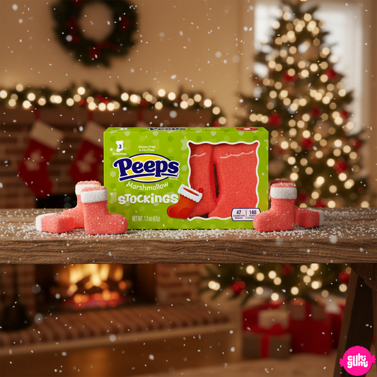 Peeps Marshmallow Stockings – Karácsonyi mikulás-zokni pillecukor 43g