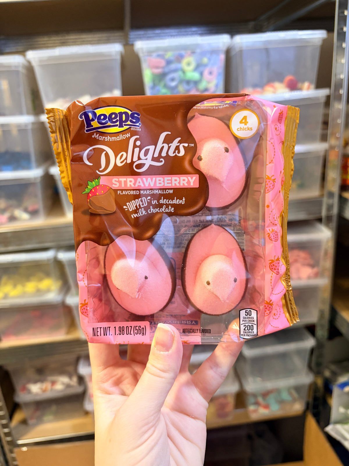 Peeps Epres csokibevonatos pillecukor csibék 4 db 56 g