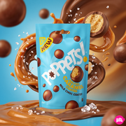 Poppets Milk Choc Coated Salted Caramel Fudge 130 g – Sós Karamellás Fudge Tejcsokoládéban