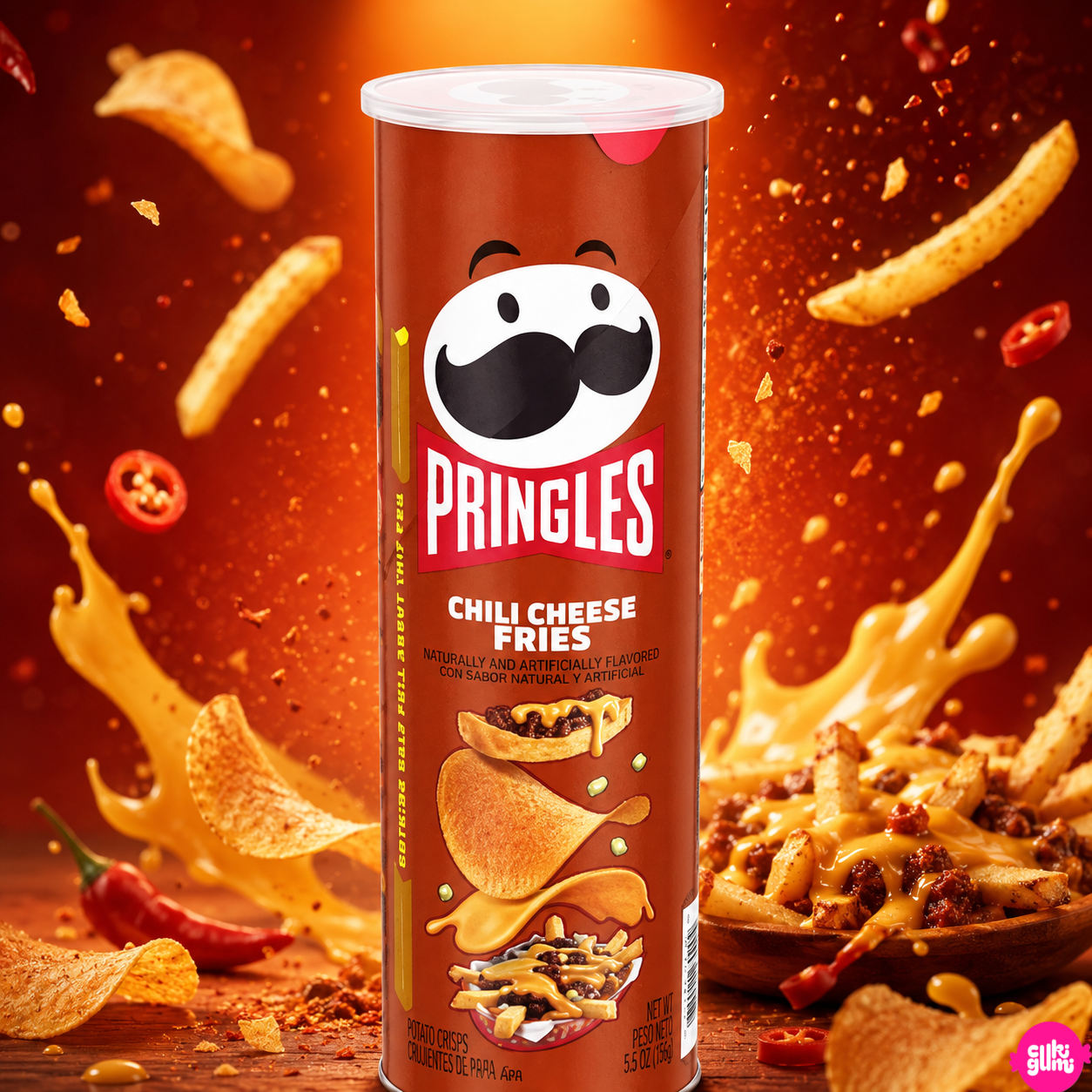 Pringles Chilli Cheese Fries 158 g – Chilis Sajtos Burgonyachips