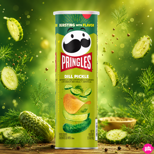 Pringles Dill Pickle 158 g – Kapros Uborka ízű Burgonyachips