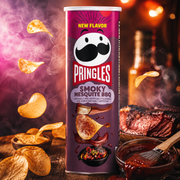 Pringles füstös BBQ ízű chips 158 g – Pringles Smoky Mesquite BBQ