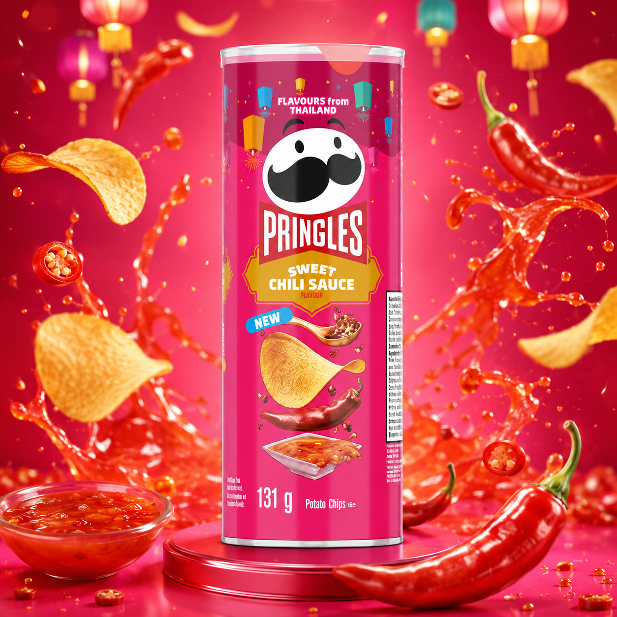 Pringles Sweet Chili Sauce 156g – Édes Chilis Burgonyachips