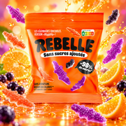 Rebelle Croco'ween Sour – Hozzáadott cukor nélküli savanyú Halloween krokodil gumicukor 50 g