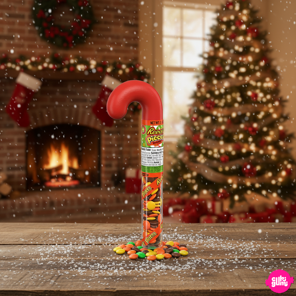 Reese’s Pieces Holiday Canes – Mogyoróvajas drazsé ünnepi cukorpálcában 39g