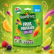Rowntree's Fruit Pastilles Lollies 130g – Gyümölcsös Gumicukor Nyalóka