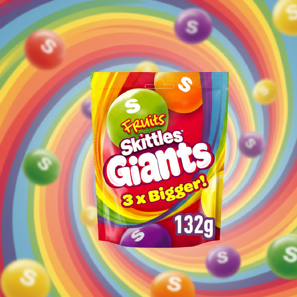 Skittles Giants Fruits - Óriás Gyümölcs Drazsé 132 g