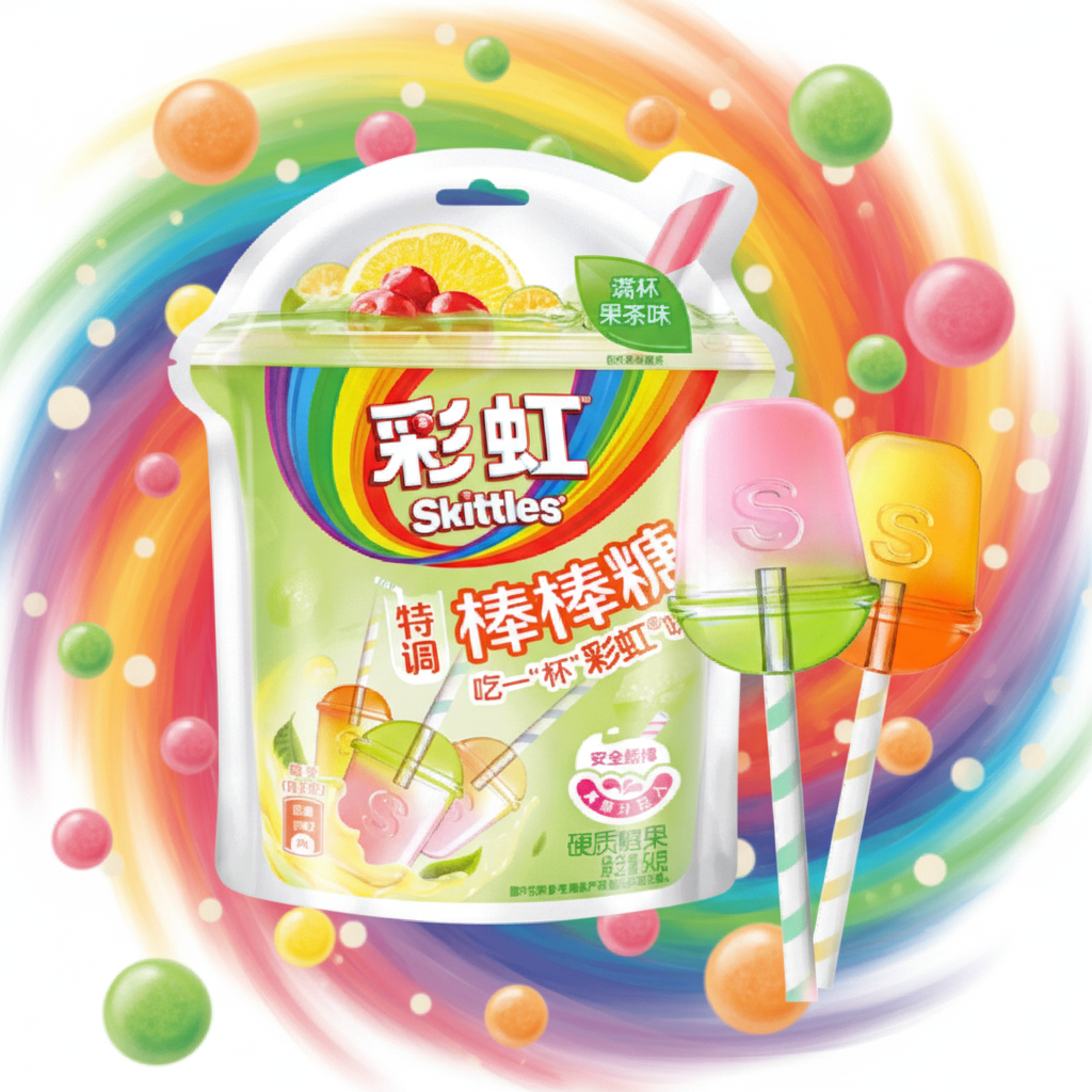 Skittles Fruit Tea Lolly – Gyümölcstea ízesítésű nyalóka 54g