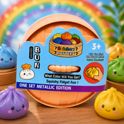 Squishy Bun Dumpling Metallic Edition – Metál Mini Gombóc Formájú Nyomkodható Squishy Játék