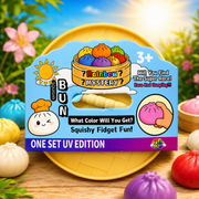 Squishy Bun Dumpling Mini UV Edition – Mini Gombóc Formájú UV Színváltós Squishy Játék