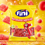 FINI Acid Strawberry Tools 80g – Savanyú Epres Szerszám Formájú Gumicukor