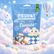 Pierrot Gourmand Cumulo – Felhő alakú gyümölcsízű puha gumicukor 80 g