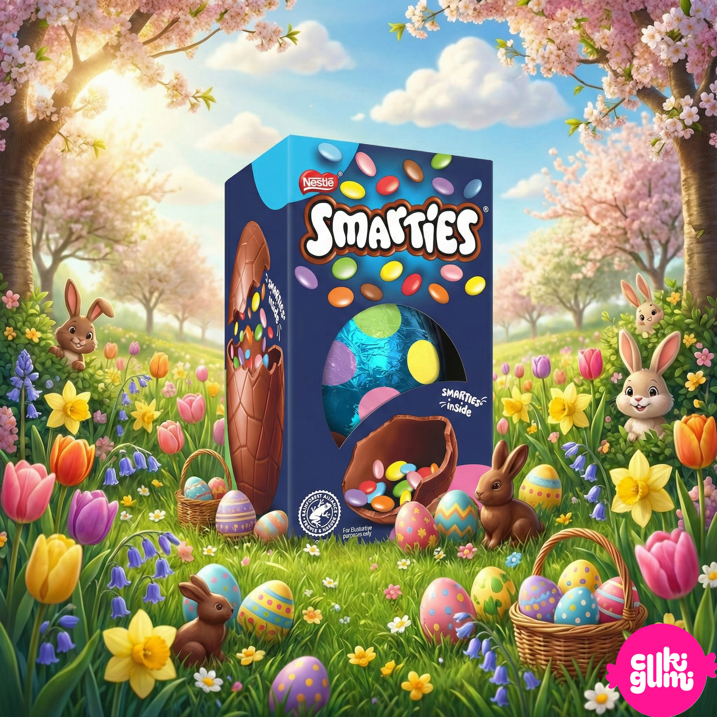 Smarties Egg – Tejcsokoládé húsvéti tojás Smarties drazséval 100 g