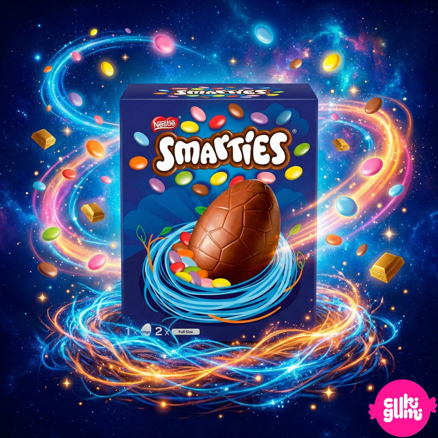 Smarties Large Egg – Tejcsokoládé húsvéti tojás Smarties csokoládé drazséval 188 g