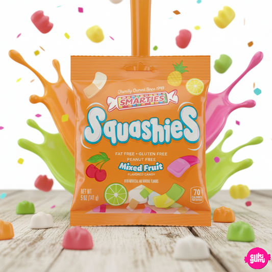 Smarties Squashies – Vegyes Gyümölcsös Gumicukor 141g