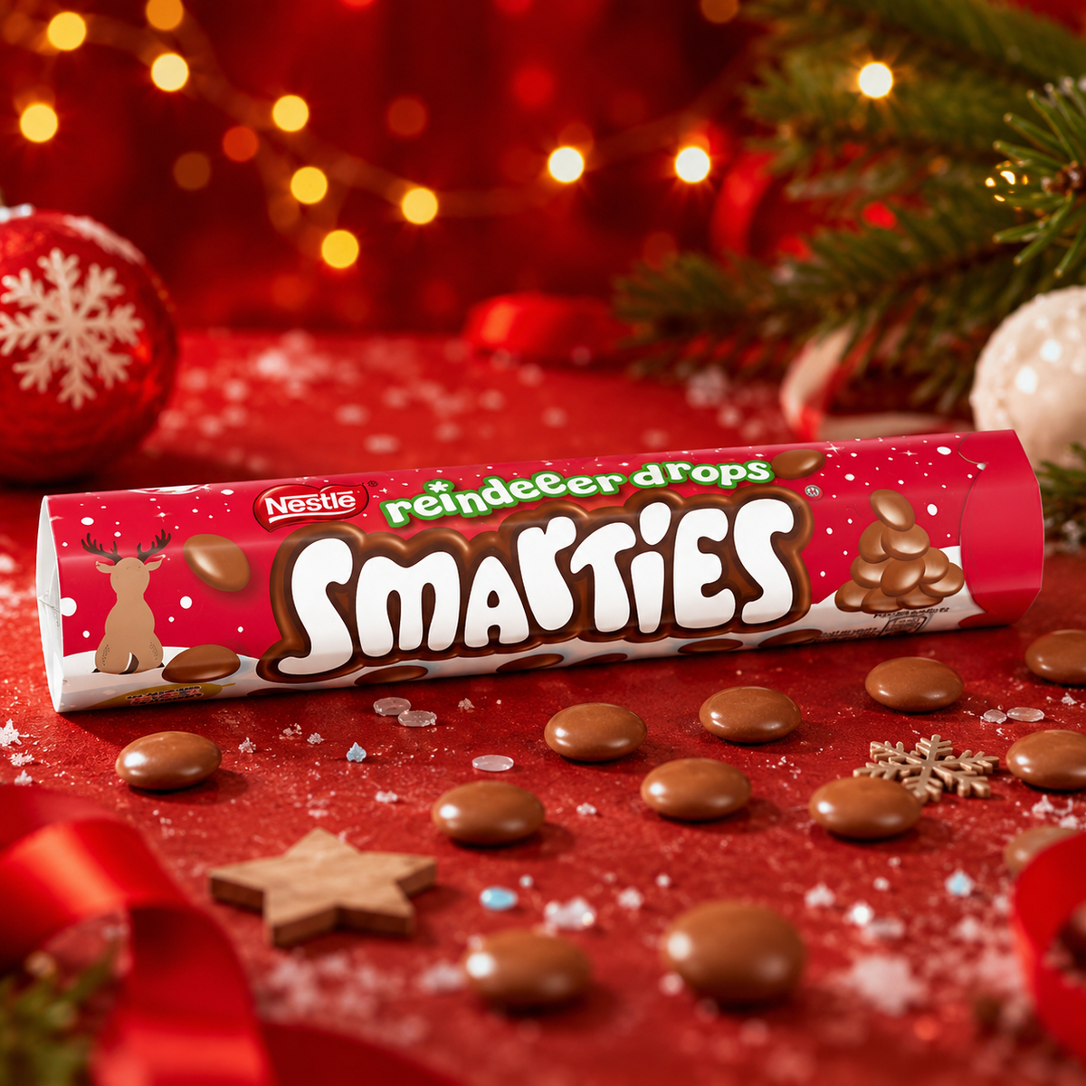 Smarties Reindeer Drops Rénszarvasos Tejcsokoladé Drazsé 120 g