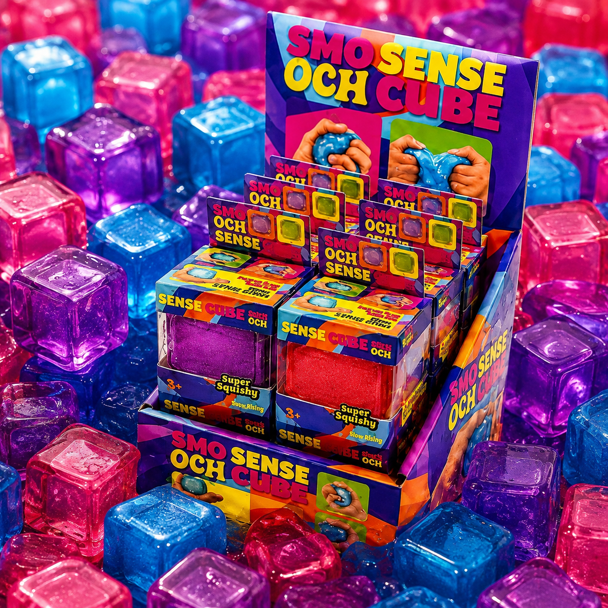 Smo Sense Csillámos Stresszoldó Szenzoros Kocka 5,5 cm – Smo Sense Och Cube