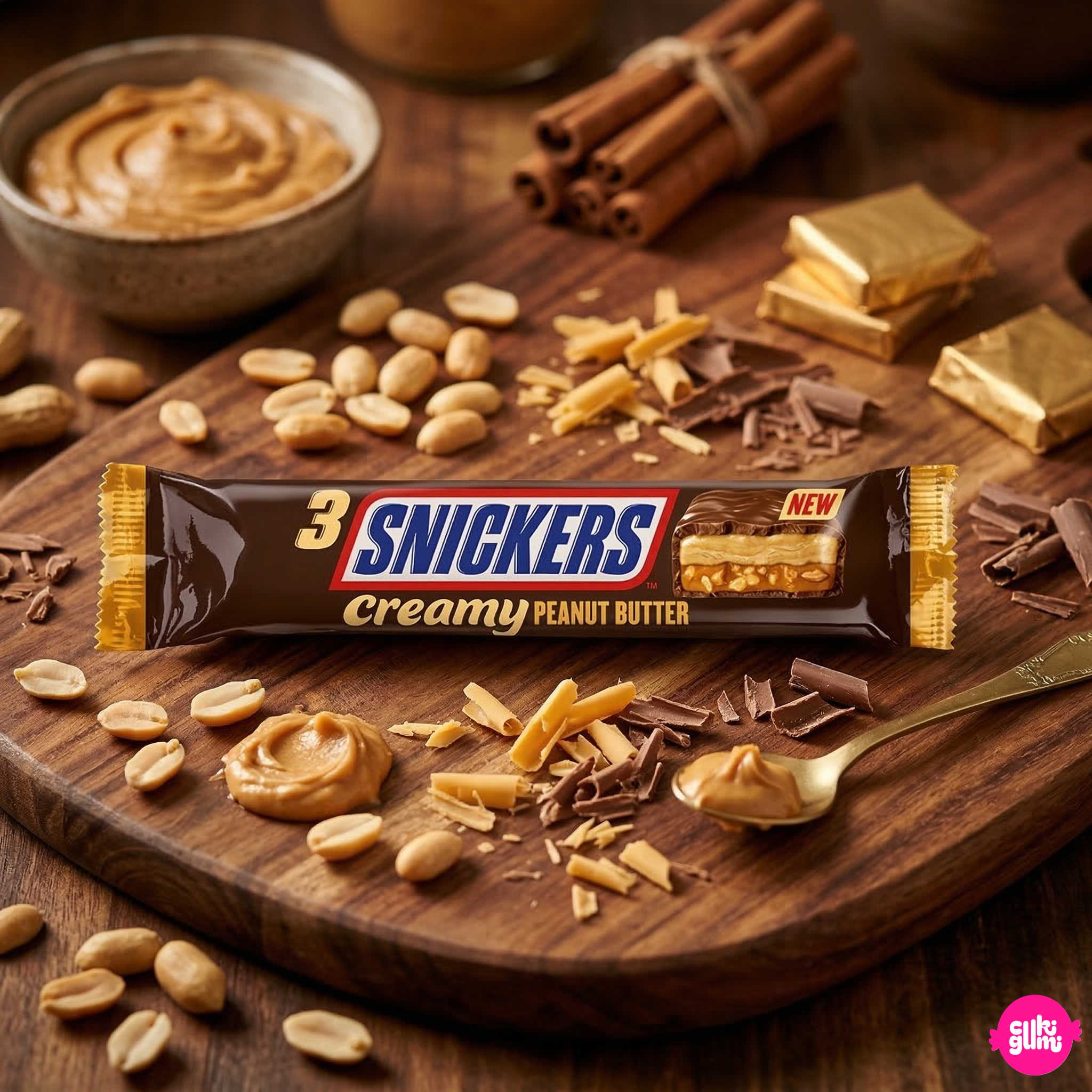 Snickers Krémes Mogyoróvajas Csokoládé Szelet Trio 54 g