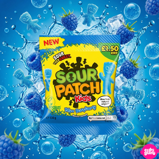 Sour Patch Kids Blue Raspberry 130 g – Savanyú-kék málna ízű gumicukor