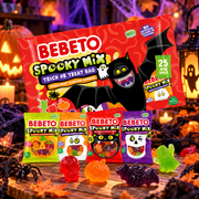 Bebeto Spooky Mix Trick or Treat – Halloween gyümölcsízű gumicukor válogatás 25×15 g / 375 g