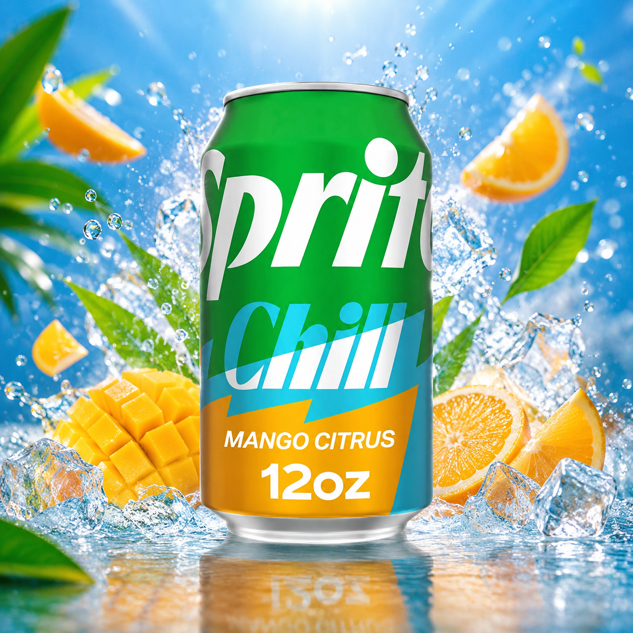 Sprite Chill Mango Citrus 355 ml – Mangó-Citrus Ízű Szénsavas Üdítőital