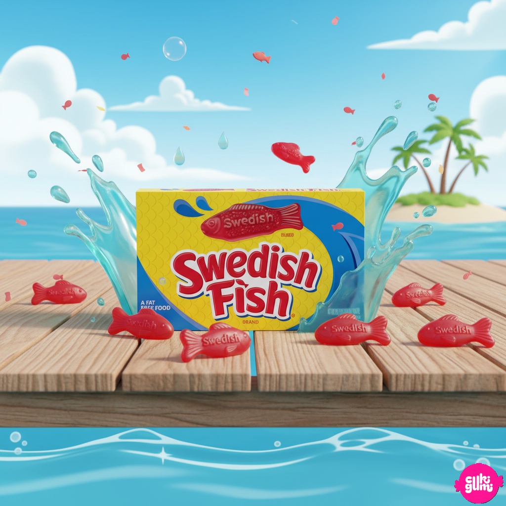 Swedish Fish – Gyümölcsös Halacskák Gumicukor (vegán) 88g