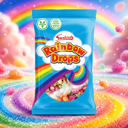 Swizzels Rainbow Drops 70 g – Színes Puffasztott Kukorica Cukorka