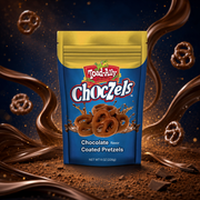 Toad-Ally Snax Choczels Milk Chocolate 226 g – Brezeln mit Milchschokoladenüberzug