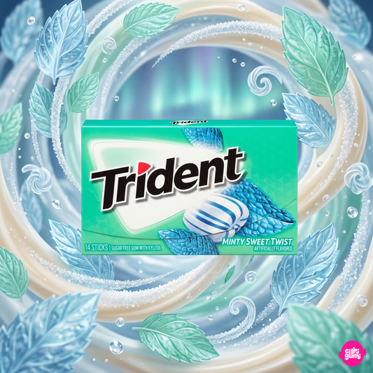 Trident Gum Minty Sweet Twist 31 g – Édeskes Mentás Cukormentes Rágógumi Xilittel