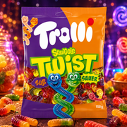 Trolli Squiggle Twist édes-savanyú csavart gyümölcsízű gumicukor 150 g – Squiggle Twist