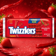 Twizzlers Strawberry King Size 141 g – Kaubonbon-Sticks mit Erdbeergeschmack