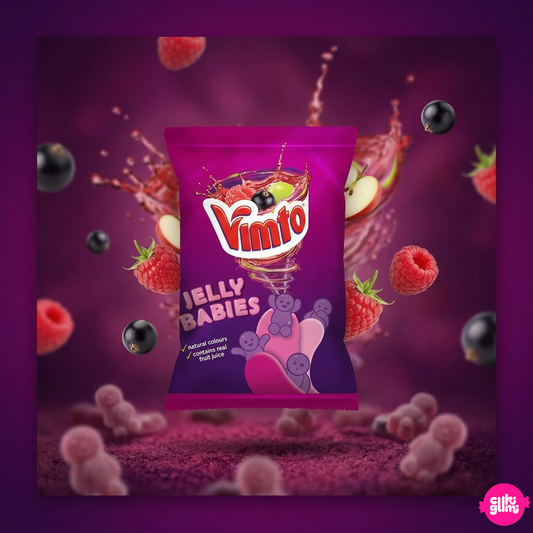 Vimto Gyümölcsös Vimto ízű zselés figurák 120 g