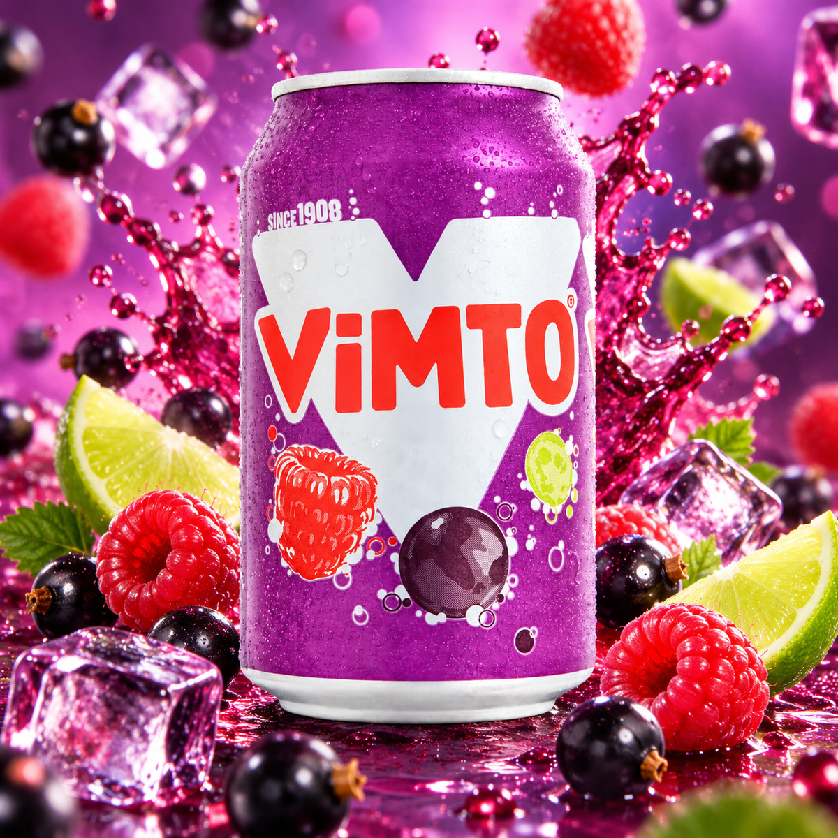 Vimto Sparkling 330 ml - Szénsavas vegyes gyümölcsital 330 ml