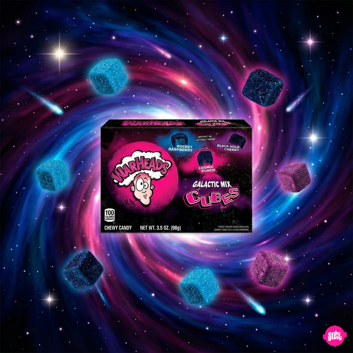 Warheads Cubes Galactic – Extra Savanyú Űrkocka Gumicukor 99g