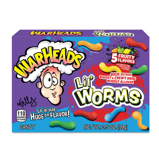 Warheads Lil Worms kukac formájú savanyú gumicukor 99g