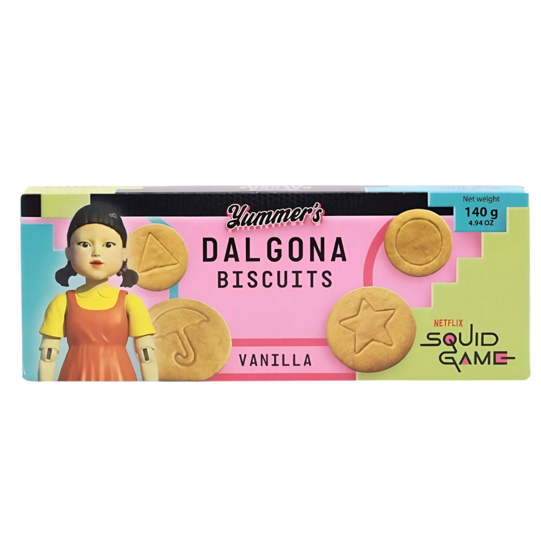 Yummer's Squid game Dalgona vaníliás keksz