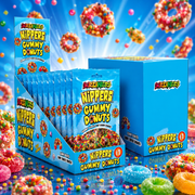 Zed Candy Screamers Nippers Gummy Donuts 75g – Extra Savanyú Gumicukor Fánkok Ropogós Bevonattal