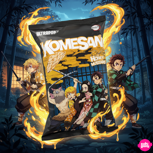 UltraPop Komesan – Mézes-Mustáros Rizschips Demon Slayer Edition 60g